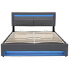 Ottoman Lift Up Storage Bed PU Upholstered Bed Frame w/ Headboard 6ft Super King