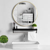 Round Wall Mounted Mirror Bathroom Bedroom Makeup Dressing Mirrors Metal Frame