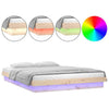 LED Bed Frame 150x200 cm King Size Solid Wood