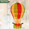 4.5FT LED Christmas Santa Claus with Hot Air Balloon Pre-lit Xmas Decoration