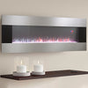 50 60in Electric Fireplace Wall Mounted LED Fire Flame 6 Colors Wall Grey Glass