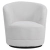 360° Swivel Cuddle Armchair White Teddy Fabric Upholstered Tub Chair Accent Sofa