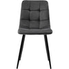 ROUND DINING TABLE AND CHAIRS SET OF 4 GREY VELVET PADDED KITCHEN CHAIRS HOME