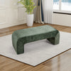 Upholstered Chenille Bench Bed End Hallway Window Seat Padded Pouffe Foot Stool