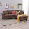 L-Shaped Corner Sofa, Sectional Couch with Built-in USB Port Chaise