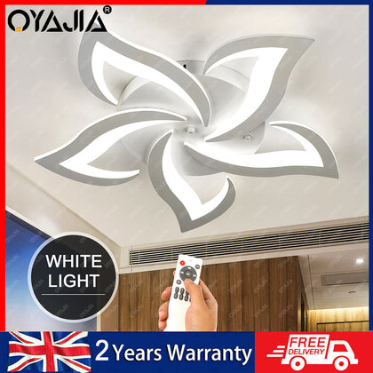 Modern Chandelier LED Lamp White Frame Ceiling Light Living Room Bedroom Lights