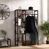 Industrial Clothes Wardrobe Floor Closet Garment Storage Shelf Rack Hanging Bar