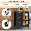 Kitchen Island Rolling Cart Utility on Lockable Wheels-Black