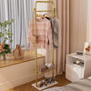 Heavy Duty Metal Coat Rack Stand Stable Marble Clothes Rail Hall Tree Wire Shelf