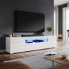 High Gloss 200cm White TV Unit Stand Cabinet with RGB LED Living Room Furniture