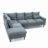 L-Shaped Corner Sofa, Sectional Couch with Built-in USB Port Chaise