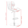 Set of 2 Bar Stools Kitchen Swivel Gas Lift Stools Dining Breakfast Pub Chair