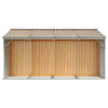Swpsd Garden Shed Brown 277x365.5x179 Galvanised Steel Storage Shed F7T2