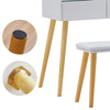 LED Mirror Dressing Table Vanity Make up Desk with 5 Drawers and Stool
