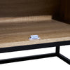 Rustic Oak Finish 2 Door Sideboard Multi Storage Cabinet Dinning Room, Hallway