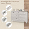 Freestanding Dresser Chest of Drawers 7-Drawer Cabinet w/4 Big Drawers-Grey