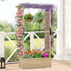 Vertical Freestanding Planter Trellis Container with Drainage Holes-Natural