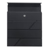 GREY LARGE LETTER BOX POST MAIL BOX WALL MOUNTED POST BOX LOCKABLE WITH KEYS