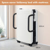 Portable Folding Guest Bed Adjustable Single Sleeper Bed w/ Mattress & Wheels