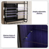 Wall Mounted Storage Shelves RGB Lighted Display Cabinet Remote Control 6 Hooks