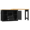 360° SWIVELLING DINING & BAR TABLE KITCHEN ISLAND WITH STORAGE CABINET WINE RACK