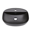 Modern Black Bathroom Cloakroom Ceramic Wash Basin Sink Sit On Countertop Bowl