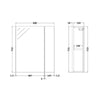 Wall Mounted 600mm Bathroom Mirrored Cabinet Gloss Grey Soft Closing Door