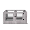 Tempered Glass Dog Playpen Safe Pet Whelping Pen Box with Puppy Protective Rails