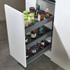 2/3Tier Pull Out Aluminum Basket Kitchen Cabinet Larder Organizer Cupboard Units