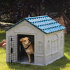 Weatherproof Indoor Outdoor Plastic Pet Puppy Dog House Dog Kennel Shelter Home