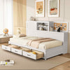 Daybed Frame Single Guest Bed with Sliding Door Cabinet