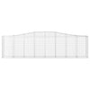 Arched Gabion Baskets 3 pcs 400x50x100/120 cm Galvanised Iron