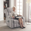 Electric Rise&Lift Recliner Chair 8 Points Massage Heat Armchair with Cup Holder