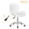 Computer Desk Chair Office Cushioned Chair Chrome Legs Swivel Fabric/PU/Velvet