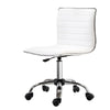 Armless Mid-Back Adjustable Office Chair with 360 Swivel White