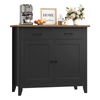 Kitchen Sideboard Cabinet Drawers Shelves Freestanding Storage Unit White Black