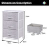 4/5/6 Fabric Beside Cabinet Storage Unit Chest of Drawers Organizer Living Room
