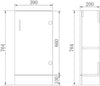 Floorstanding Cloakroom - Stylish Space-Saving Vanity Basin Cabinet Unit