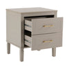 Dusk Sienna Taupe & Gold Effect 2 Drawer Bedside Table RRP £699