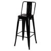 Tolix Industrial Breakfast Bar Stool Chair Set 4X Metal Bistro Counter Bar Chair