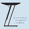 L-shaped Computer Desk Large Home Office Writing Workstation Corner Desk