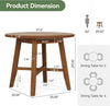 80cm Round Dining Table for 4-6, Modern Circle Kitchen Table for Dining Room