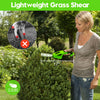 2 IN1 Cordless Hedge Trimmer Grass Shear Garden Handheld Hedge Shrub Cutter UK