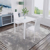 3/5Pcs Small Space Dining Set Square Glass Dining Table+ 2/4 Dining Chairs Home