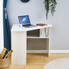 Black/ White Corner Computer Desk PC Laptop Table Book Shelves Home Study Office