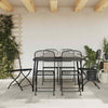 LAPOOH 7 Piece Garden Dining Set Anthracite Metal Mesh,Patio Dining F1H2
