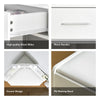 Corner Dressing Table with LED Lights Arch Mirror Vanity Make up Desk Stool Set