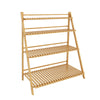 Bamboo Ladder Shelf 4-Tier Plant Stand Storage Rack Wooden Flower Shelf
