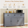 Sideboard Storage Cabinet Kitchen Cupboard 2 Door 3 Drawer Adjustable Shelf Grey