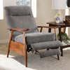 Living Room Reclining Armchair Wooden Frame Upholstered Accent Chair Recliner